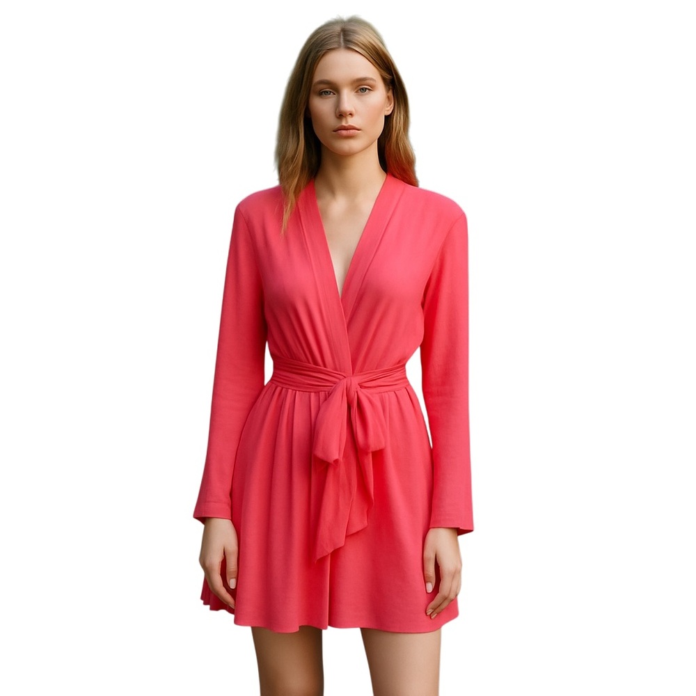 Petit Pois by Viviana G Mesh Duster in Bright Pink Size S/M Small/Medium